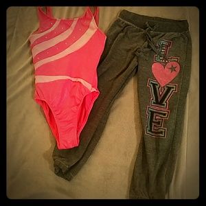 Danskin gymnastic leotard w/capri, 6/6x